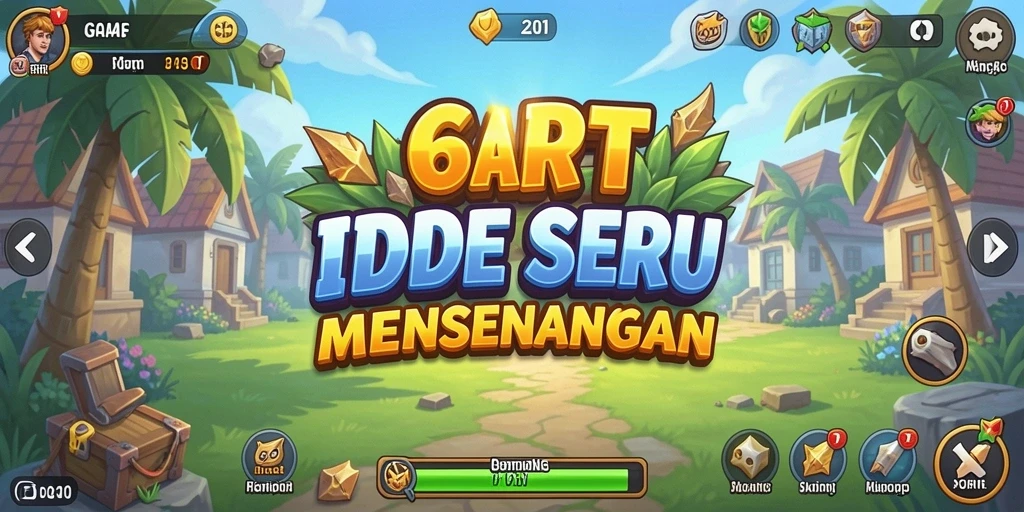 Screenshot permainan 6RT dengan berbagai aktivitas gameplay Idle.