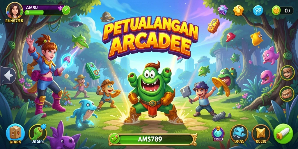 Screenshot menampilkan aksi seru gameplay Arcade di AMS789.