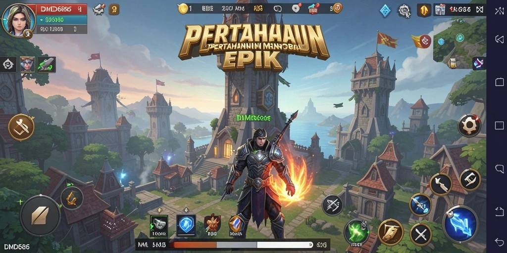 Gameplay menegangkan Tower Defense dengan strategi menara yang brilian.