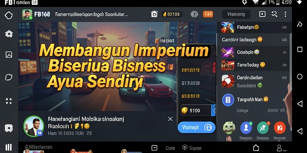 Tampilan gameplay menarik dari FB168 dengan elemen Tycoon.