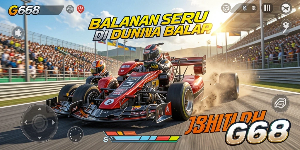 Tampilan gameplay G668 yang mendebarkan dalam balapan cepat.