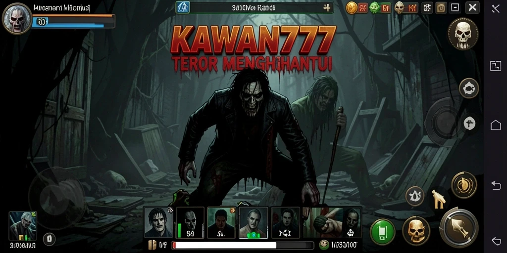 Screenshot gameplay KAWAN777 yang menampilkan suasana Horror yang menegangkan.