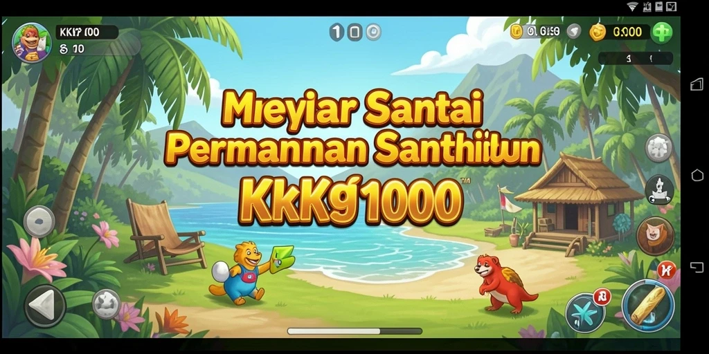 Tampilan gameplay KPK100 yang cerah dan menghibur.