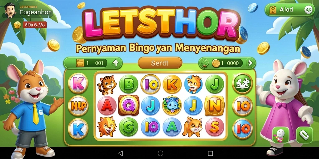 Tampilan gameplay LETSTHOR yang menegangkan saat bermain bingo.