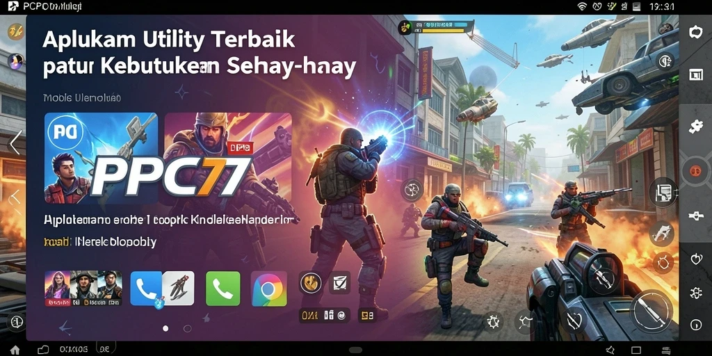 Screenshot utama PCPC7 dengan tampilan fitur Utility yang menarik.