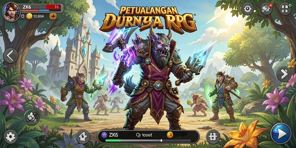 Gameplay menarik dan visual menawan dari ZK6 RPG.