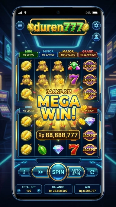Screenshot utama dari aplikasi duren777 yang menampilkan tampilan antarmuka yang ramah.